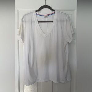 AYR The Vito V-Neck Tee, White, Size M